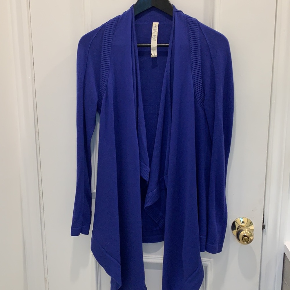 lululemon athletica Blue Open-Front Sweater
